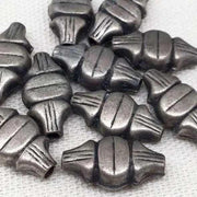 10 Vintage Silver Light Weight Metal Beads - Sea Beads