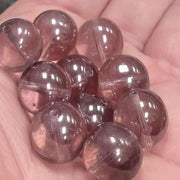 10 Vintage Luster Amethyst Czech Round Glass Beads - Sea Beads