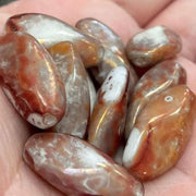 10 Vintage Metallic Austrian Picasso Oval Glass Beads - Sea Beads