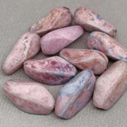 10 Vintage Pink Blue Japan Glass Beads - Sea Beads