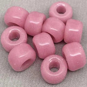 10 Vintage Pink Czech Pony Crow Glass Beads - Sea Beads