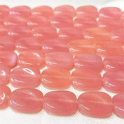 10 Vintage Pink Peach Opalescent Czech Glass Beads - Sea Beads