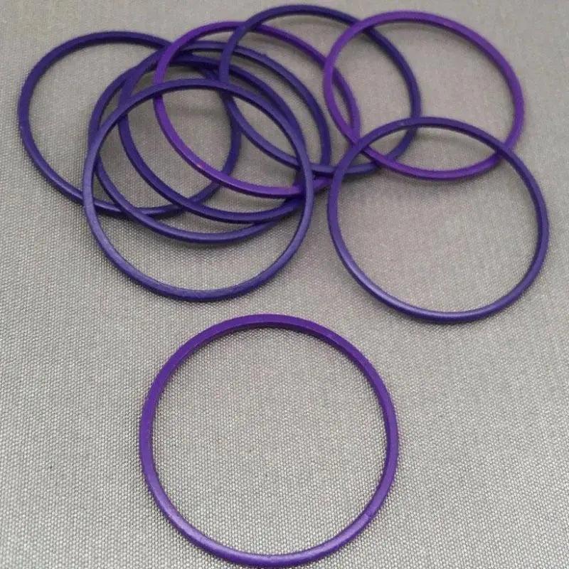10 Vintage Powder Coated Purple Metal Rings - Sea Beads