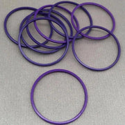 10 Vintage Powder Coated Purple Metal Rings - Sea Beads