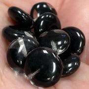 10 Vintage Purple Dark Clear Czech Coin Glass Beads - Sea Beads