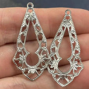10 Vintage Silver Plated Pendants - Sea Beads