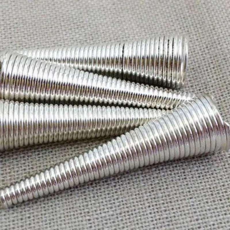 10 Vintage Silver Plated Spring Cone Bead Caps - Sea Beads
