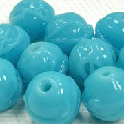 10 Vintage Turquoise Drizzle Japan Glass Beads RARE!! - Sea Beads