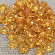 100 Topaz Czech Rondelle Disc Glass Beads - Sea Beads