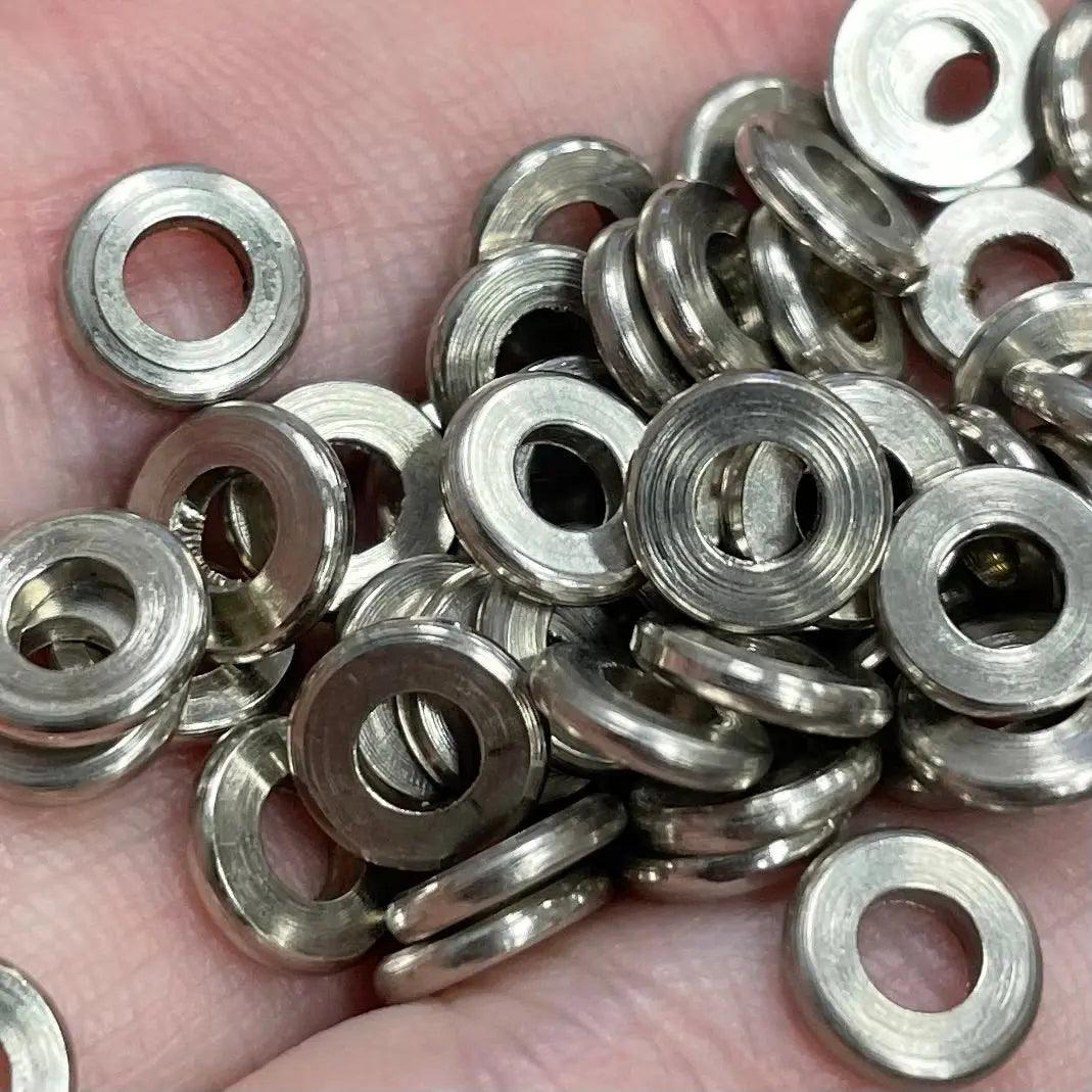 100 Vintage Nickel Plated Metal Spacer Beads - Sea Beads