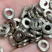 100 Vintage Nickel Plated Metal Spacer Beads - Sea Beads