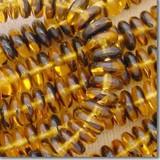 100 Vintage Tortoise Rondelle Glass Beads #3023 - Sea Beads