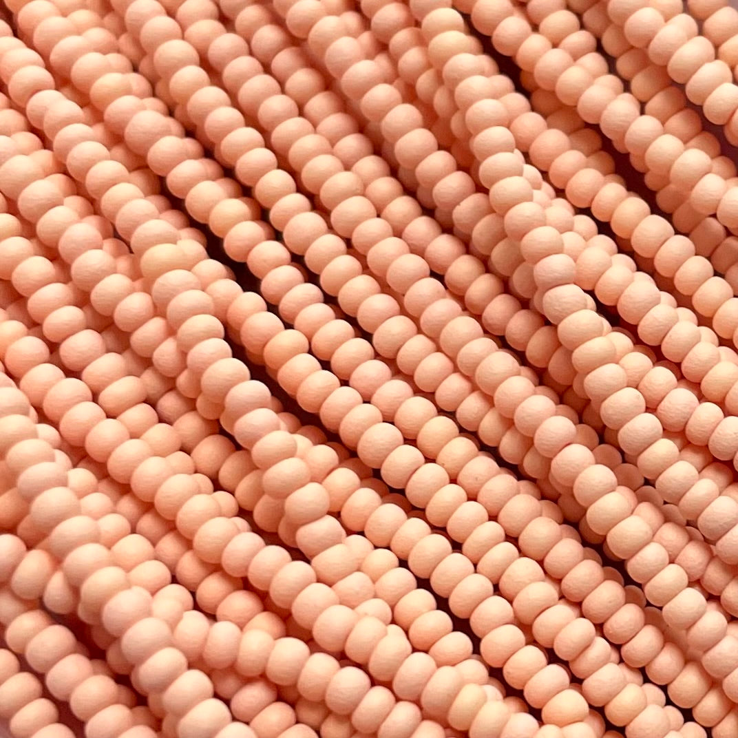 1 Hank Apricot Czech Matte Permalux Glass Seed Beads