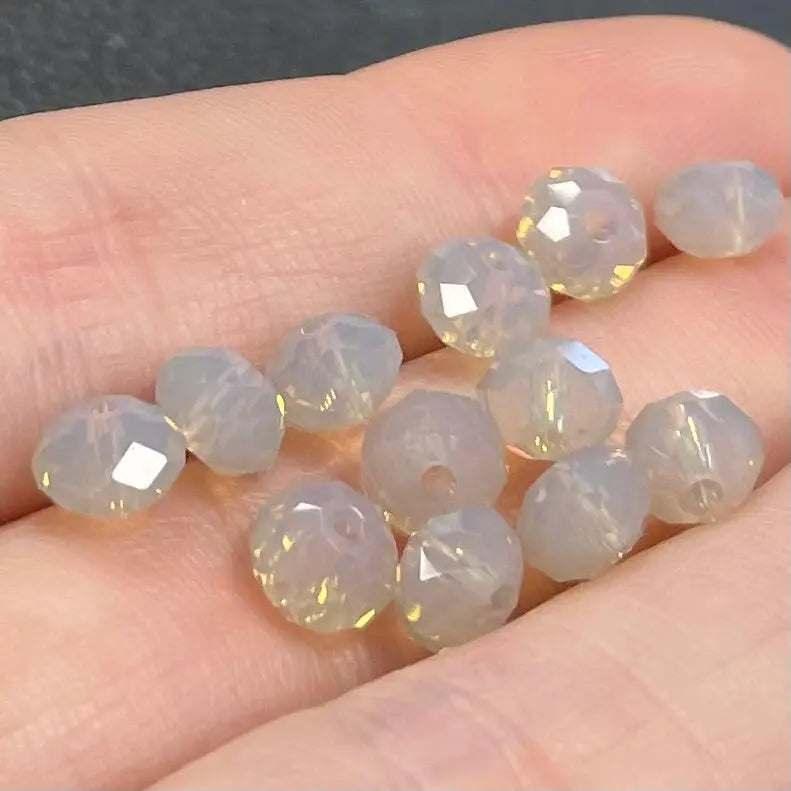 12 Sand Opal Swarovski Rondelle Crystal Beads 8mm Art 5040 - Sea Beads