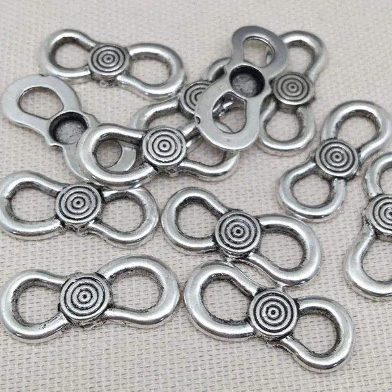 12 Silver Plated Connector Metal Findings - Sea Beads