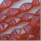 12 Vintage Large Red Diamond Glass Beads #200270 - Sea Beads