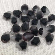 12 Vintage Matte Purple Givre German Teardrop Glass Beads - Sea Beads