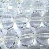 12 Vintage Multi Faceted Crystal Glass Beads - Sea Beads