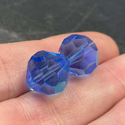 2 Blue Sapphire AB Swarovski Crystal Beads - Sea Beads