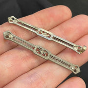 2 Victorian Bar Pin Metal Findings - Sea Beads