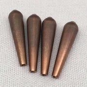 2 Vintage Brass Aged Teardrop Metal Beads - Sea Beads