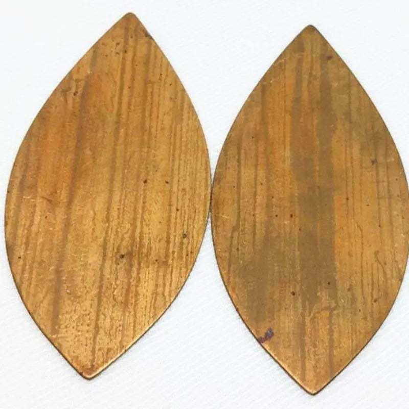 2 Vintage Brass Petal Leaf Metal Blank Stampings - Sea Beads