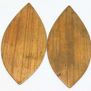 2 Vintage Brass Petal Leaf Metal Blank Stampings - Sea Beads
