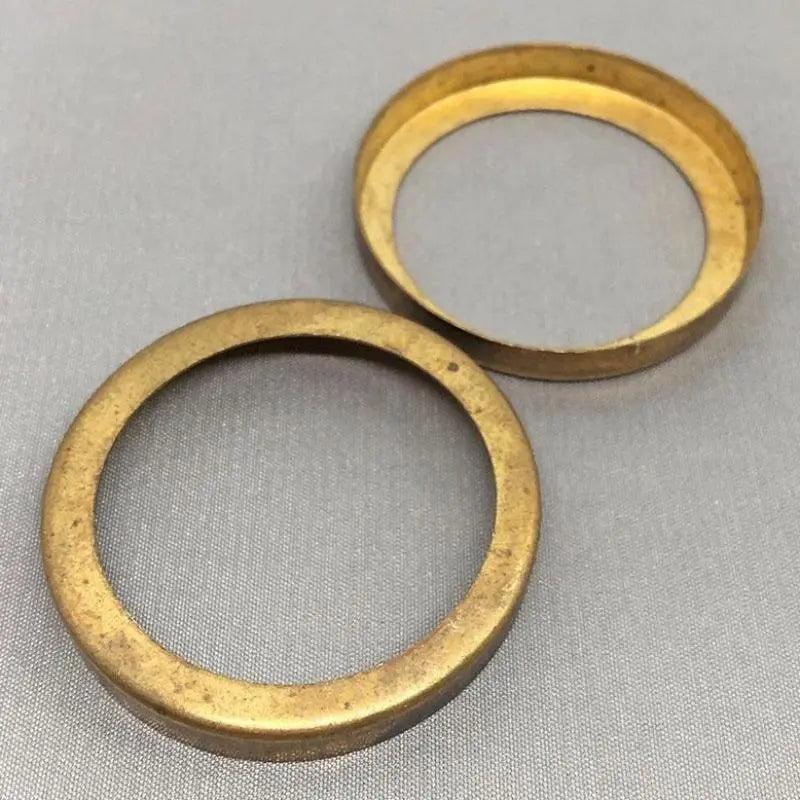 2 Vintage Brass Ring Metal Components - Sea Beads