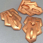 2 Vintage Brass Tombac Art Deco Stampings - Sea Beads