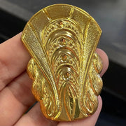 2 Vintage Gold Plated Large Deco Metal Stampings #9019 - Sea Beads
