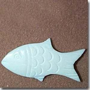 2 Vintage Hand Carved Fish Bone Pendants - Sea Beads