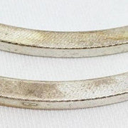 2 Vintage Silver Plated Textured Curved Spacer Bars - Sea Beads