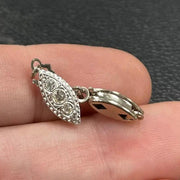2 Vintage Silver Plated Tiny Rhinestone Clasps - Sea Beads