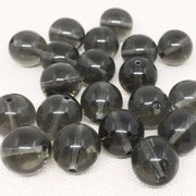 20 Vintage Black Diamond Czech Round Glass Beads - Sea Beads
