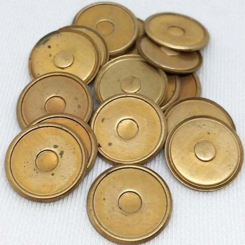 20 Vintage Brass Metal Coin Findings - Sea Beads