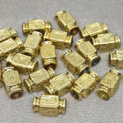 20 Vintage Coated Gold Metal Acrylic Beads - Sea Beads