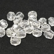 20 Vintage Faceted Clear German Glass Beads - Sea Beads