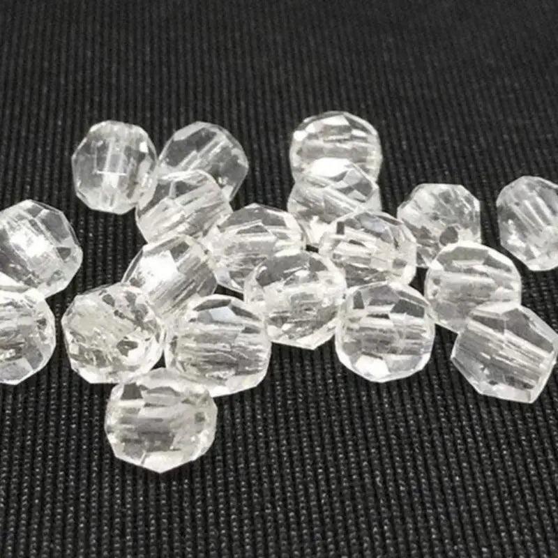 20 Vintage Faceted Clear German Glass Beads - Sea Beads