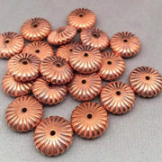 20 Vintage German Metallic Rondelle Lucite Beads - Sea Beads
