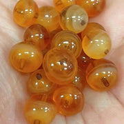 20 Vintage Mixed Honey Topaz Japan Round Glass Beads - Sea Beads