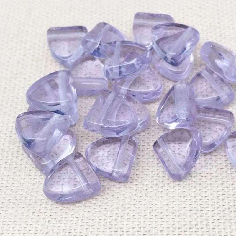 20 Vintage Purple Alexandrite Czech Drop Glass Beads - Sea Beads
