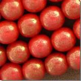 20 Vintage Red Bronze Luster Round Glass Beads #6084 - Sea Beads