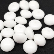 20 Vintage White Domed Glass Cabochons - Sea Beads