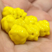 20 Vintage Yellow Berry Glass Beads - Sea Beads