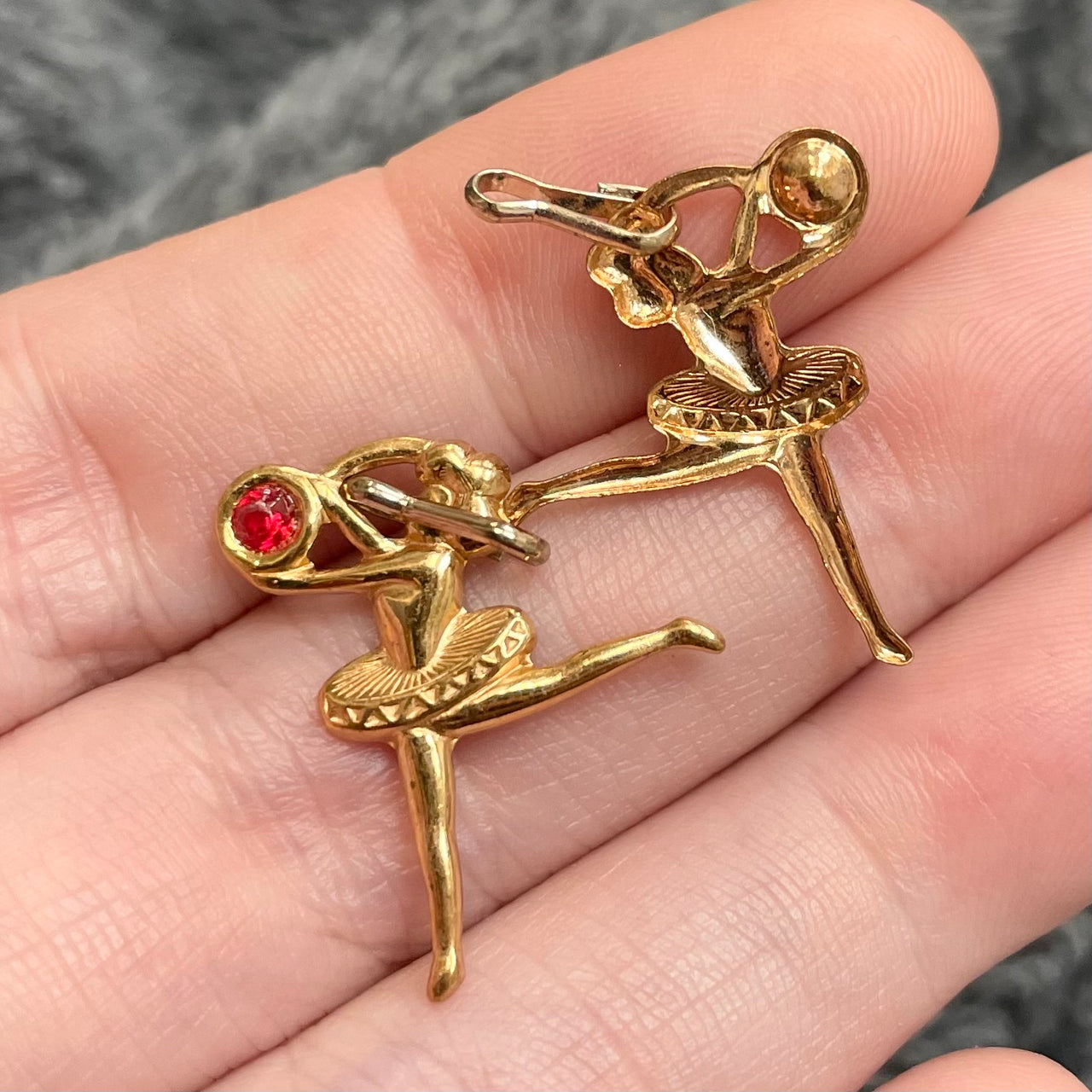 10 Vintage Ballerina Charms