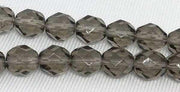 25 Black Diamond Czech Fire Polished Glass Beads - Sea Beads
