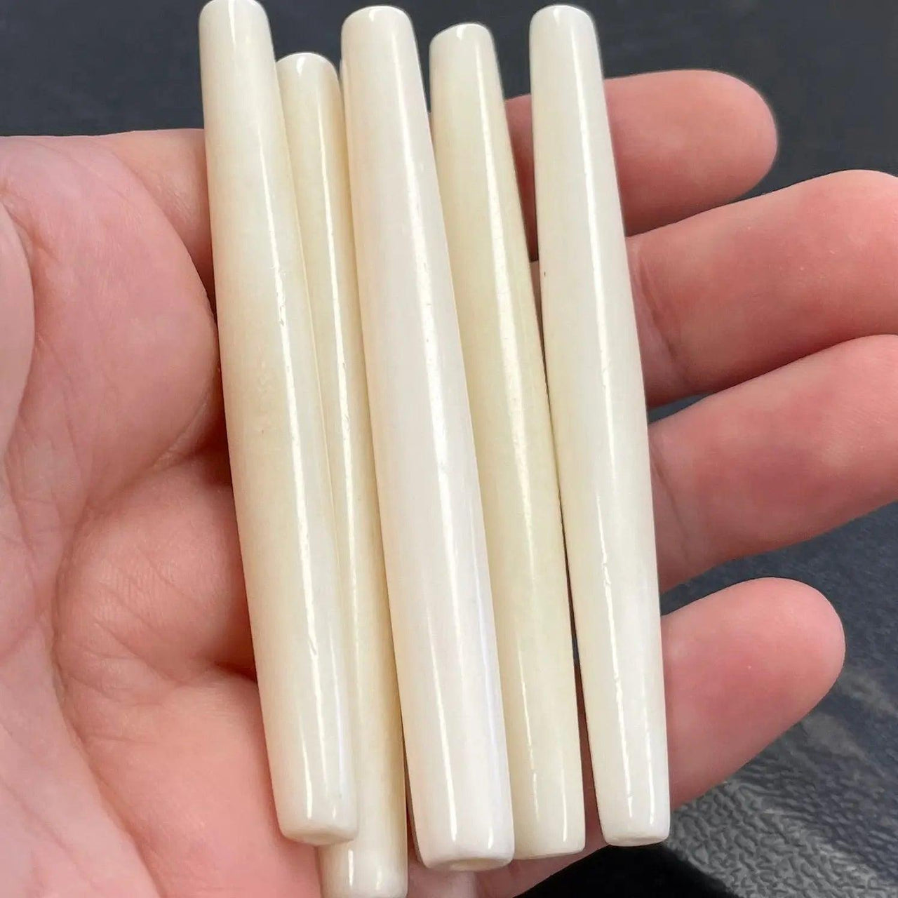 25 Hairpipe Bone Beads 3” - Sea Beads