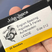 25 John James Beading Needles Size #12 - Sea Beads
