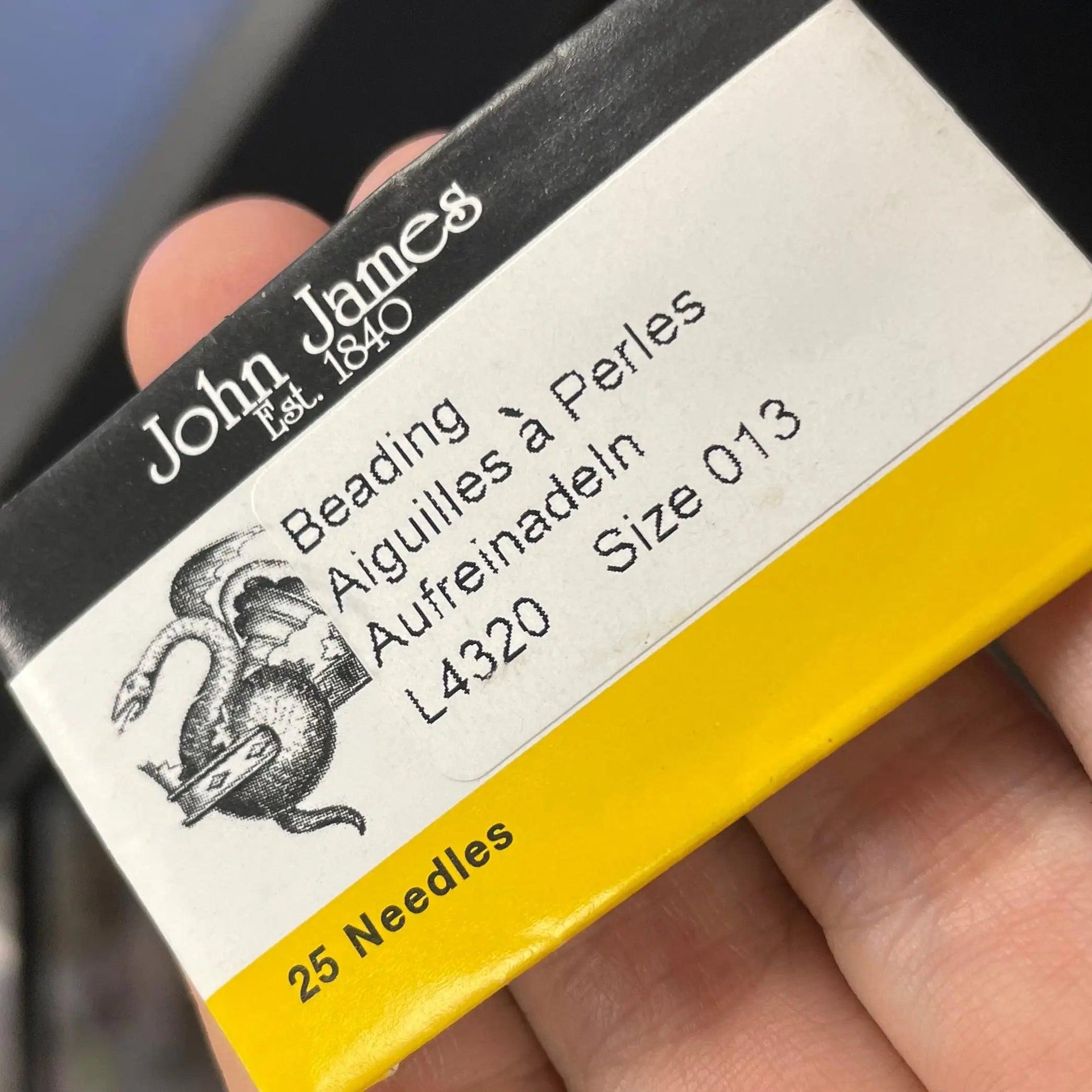 25 John James Beading Needles Size #13 - Sea Beads