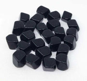 25 Vintage Black Diamond Glass Beads - Sea Beads